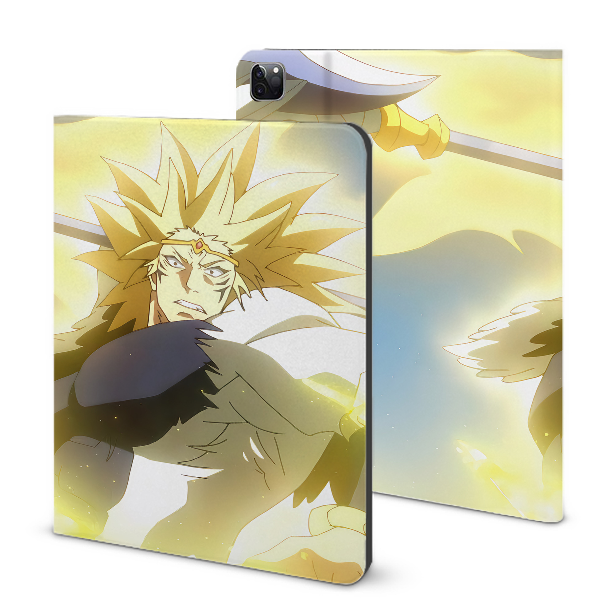（画像用） 転スラ Regarding Reincarnated to Slime IPad ケース ブック型 PUレザー TPU 耐衝撃 軽量 薄型 ペン収納なし 全面保護 IPad 各モデル対応